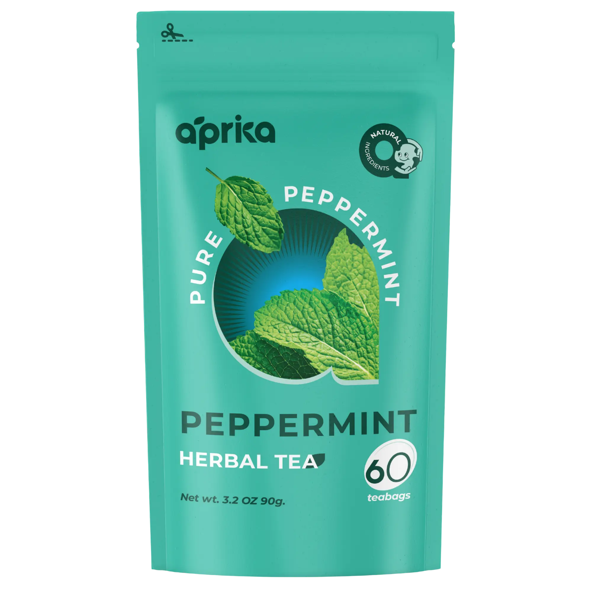 100% Pure Peppermint Herbal Tea, 60 Bags