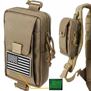 Tactical Shoulder Strap Pouch Molle Accessories Utility EDC Phone Pouch Sport Belt Bag for Men Outdoor Adventure