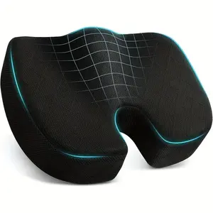 Ergonomic Memory Foam Seat Cushion – Non-Slip Chair Pad for Office, Car & Wheelchair – Sciatica, Back & Tailbone Pain Relief