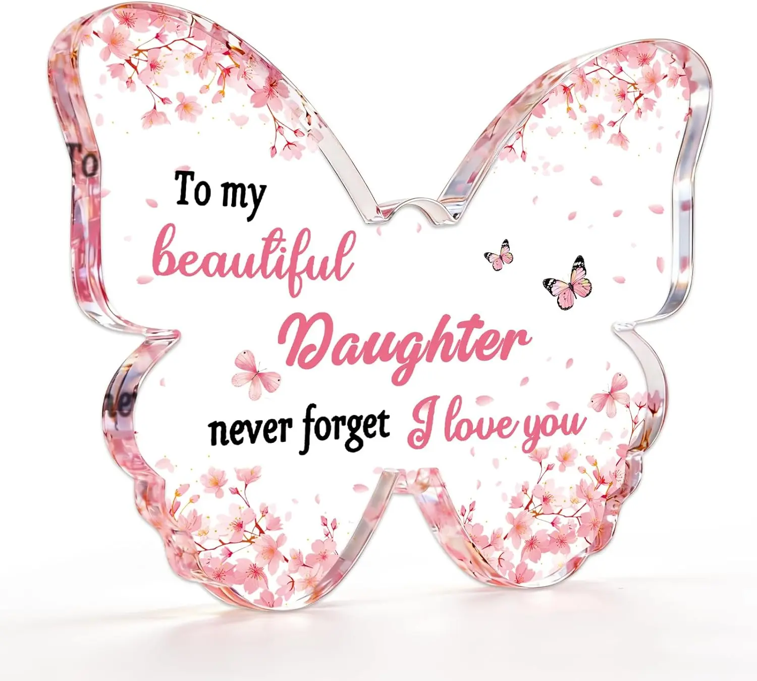 Acrylic Butterfly-Shaped Decorative Plaque - Home Decor Products, Room Wall Art Sign, Gift for Adult Daughter from Mom Dad for Mother's Day, Birthday