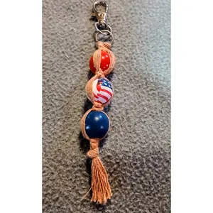 American Flag Keychain
