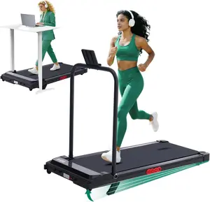Handlebar Incline Walking Pad, 0.6-7.6MPH 3.0HP Electric Under Desk Model, 350LBS Capacity Mini Portable Fitness Equipment for Home Use