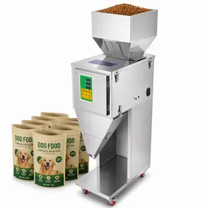 Particle Filling Machine, Weighing range: 10 - 999 grams,Filling Accuracy 2g 110V Automatic Bottle Bag Packing Machine Weigh Filler Particle Dispenser Subpackage Machine Adjustable Filling Range 6-15bags/min with Foot Pedal for Tea Seed Grain