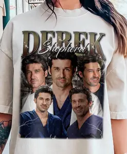 Limited Derek Shepherd Vintage T-Shirt Gift For Women and Man Unisex Shirt,Derek Shepherd Retro 90s Shirt,Derek Shepherd Unisex Y2k Clothing