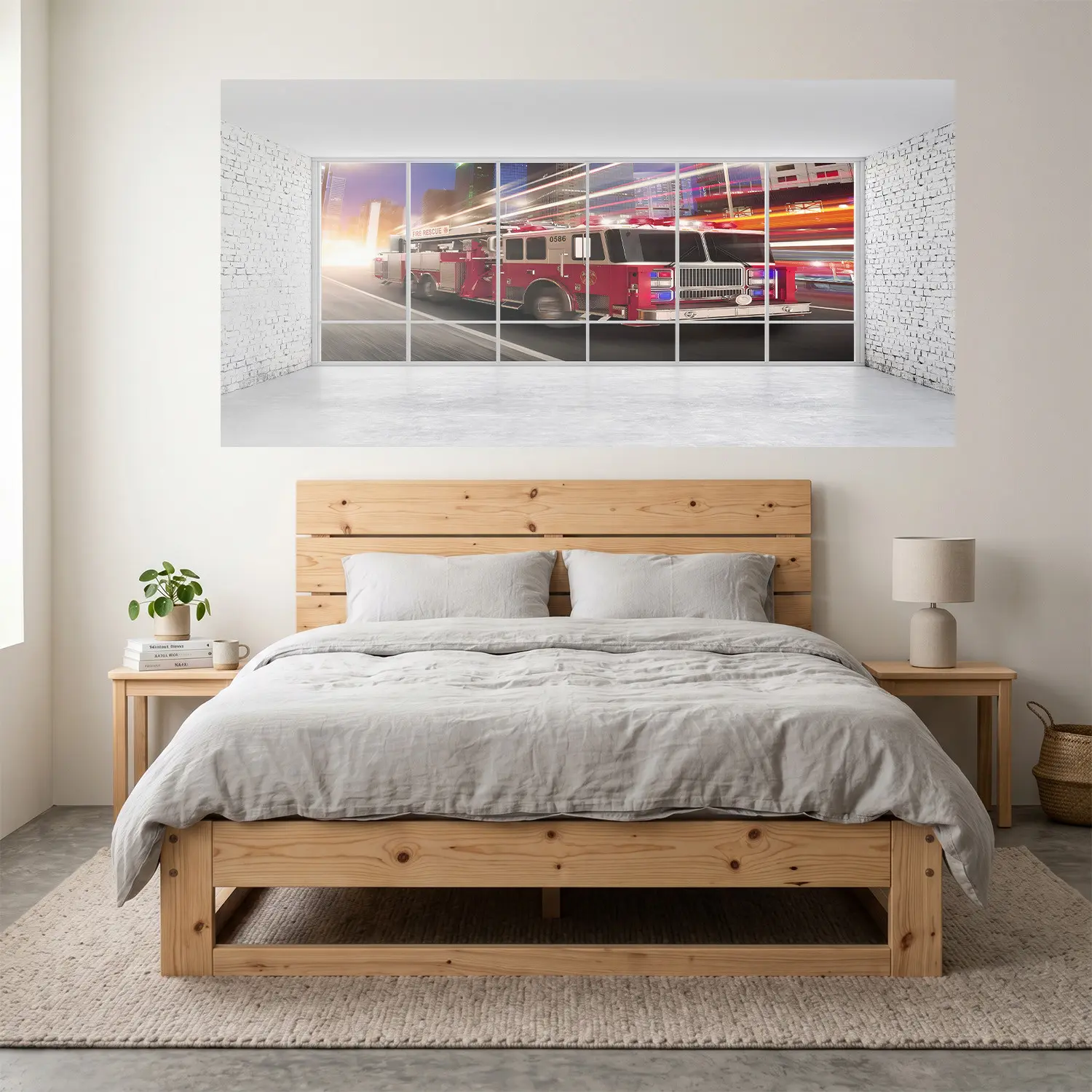 Self-Adhesive PVC Bed Head Sticker, High-Definition Pattern, Strong Adhesive, Wall Decor, Universal Use, Patchwork Shape