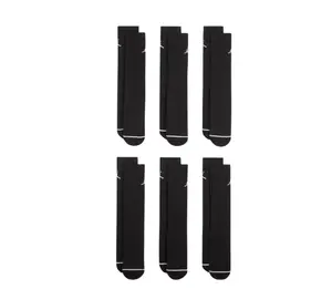 Nike Air Jordan Everyday Crew Socks Men's 6 Pack Black Size Medium