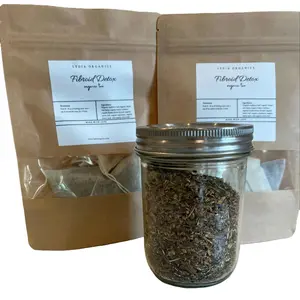 Lydia Organics Fibroid Tea - Organic Herbal Blend with Raspberry Leaf Chaste Tree Berry & Nettle for Womb Health & Hormone Balance