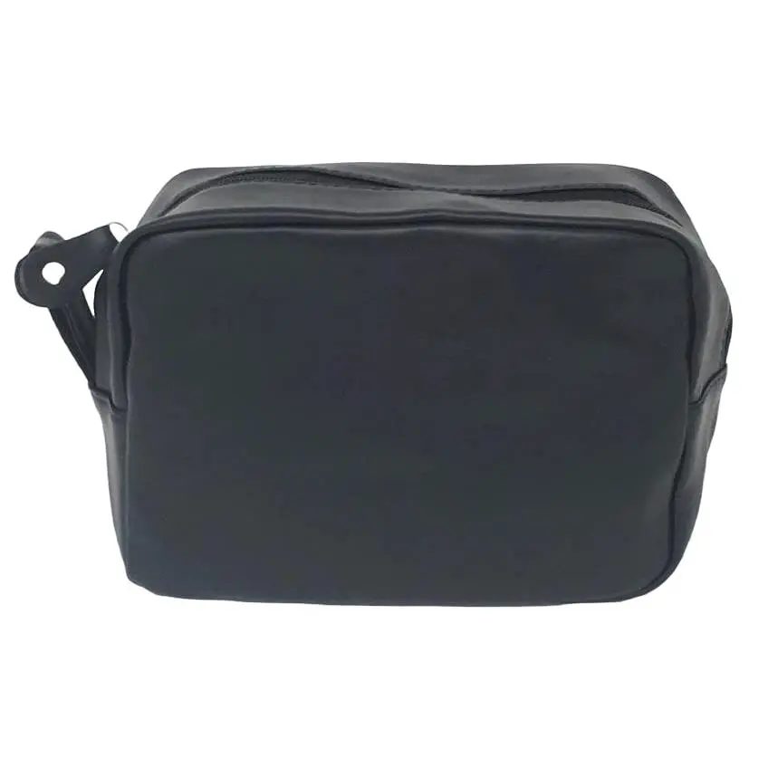 Personalized Dopp Kit Custom Toiletry Bag Monogrammed Faux Leather Dopp Kit Black Brown Travel Toiletry Bag Secure Zipper Closure Optional Monogram For Gifting 8x6x3 Inches