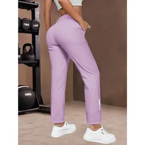 Women's 3-piece lightweight breathable drawstring elastic waist casual sports pants Multi pocket straight leg fitness commuting pants three piece set Multi color versatile loose slimming outdoor running sweatpants