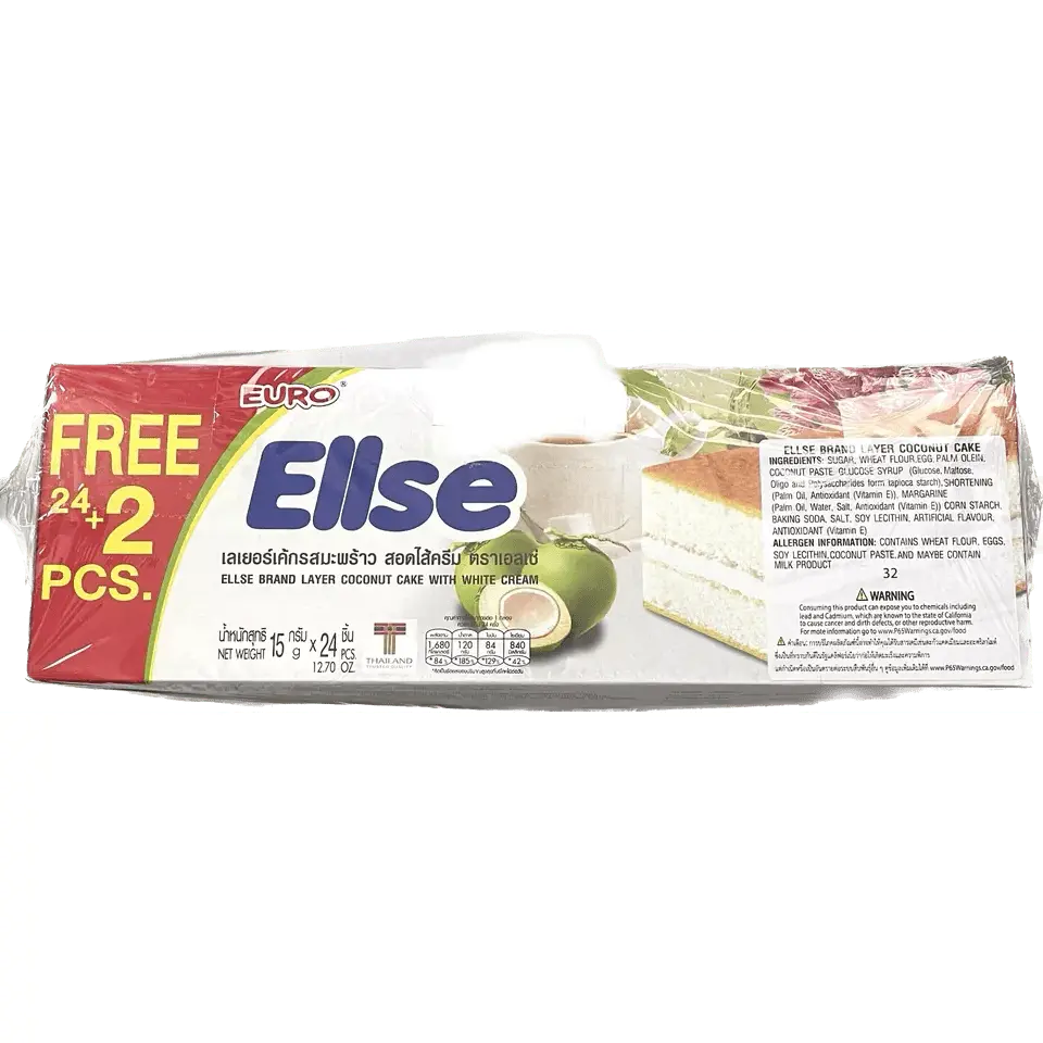 Ellse Creamy Natural Ambient Coconut-Flavored Layer Cake Snack, 12.7oz