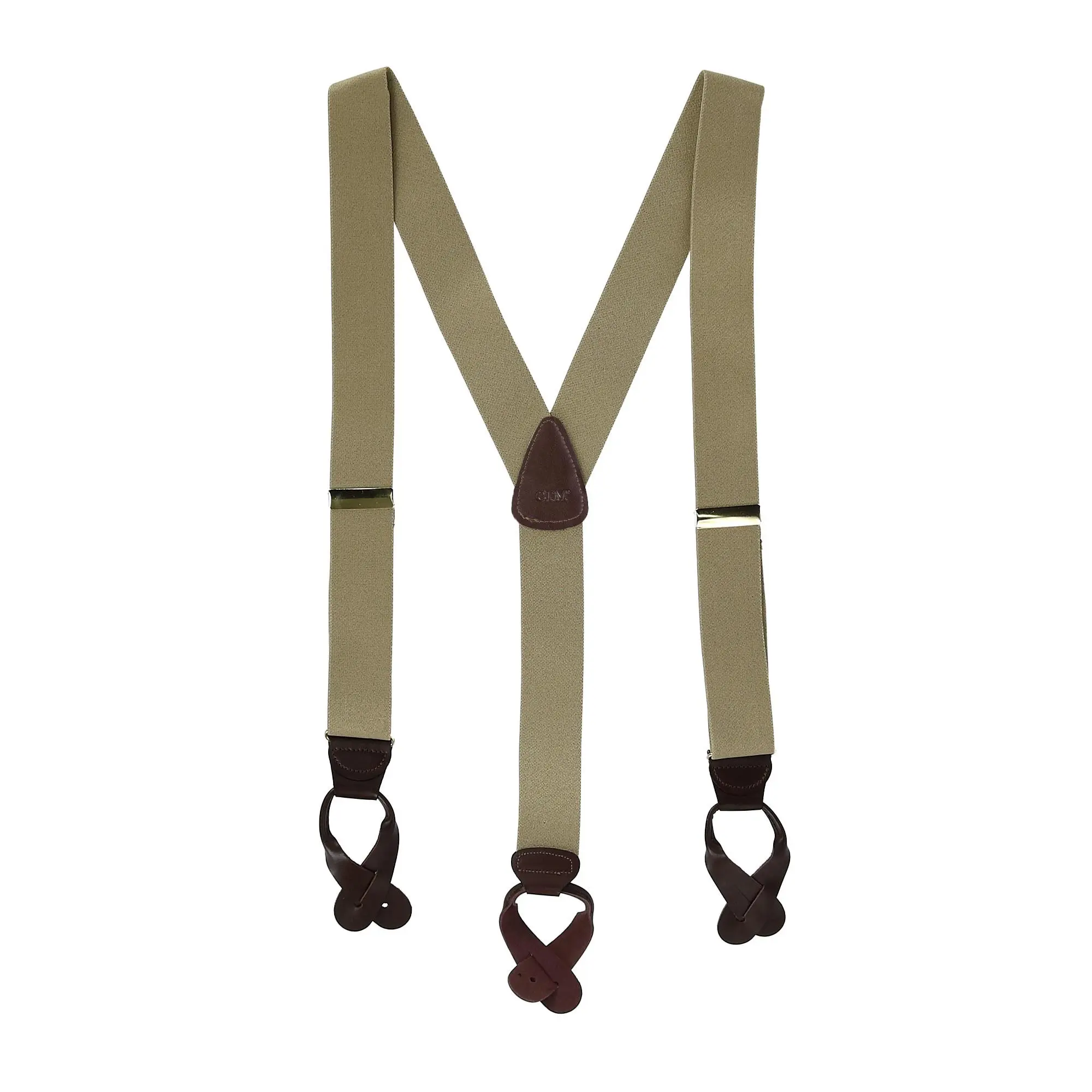 CTM Men's Elastic Button End Suspenders, Button-End Suspenders