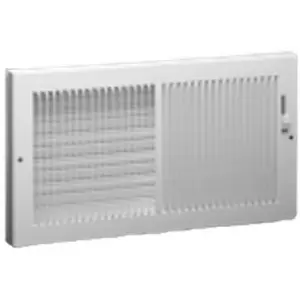 American Metal Products 367W14X6 White Baseboard Register- 14 x 6 in