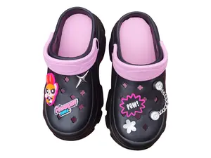 THE POWERPUFF GIRLS Platform Fashion Slippers - Trio Character Designs Blossom Pink, Bubbles Blue, Buttercup Green Non-Slip Sole women Comfort