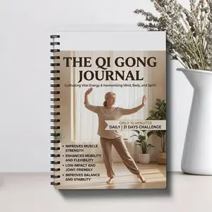 Qi Gong Journal, 21-Day 10-Minute Daily Vital Energy & Wellness Challenge, Personal Growth Tool, Self-Improvement Guide