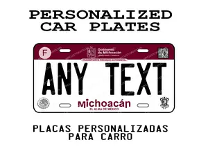 Car Plate Decorative Michoacan Placa Personalizda de Michoacan
