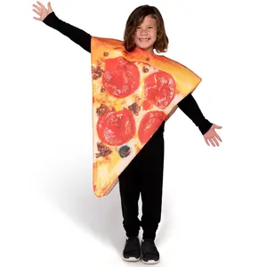 Joyfy Yummy Pizza Slice Child Costume Halloween, Funny Slice Food Costume for Halloween Kids' Dress Up Party-L