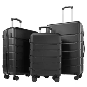 20-28 Inch Expandable Hardside Suitcase Lightweight ABS Luggage with Spinner Wheels & TSA Lock Blue/Black Durable Design with Internal Organization and Easy Carry Handles
