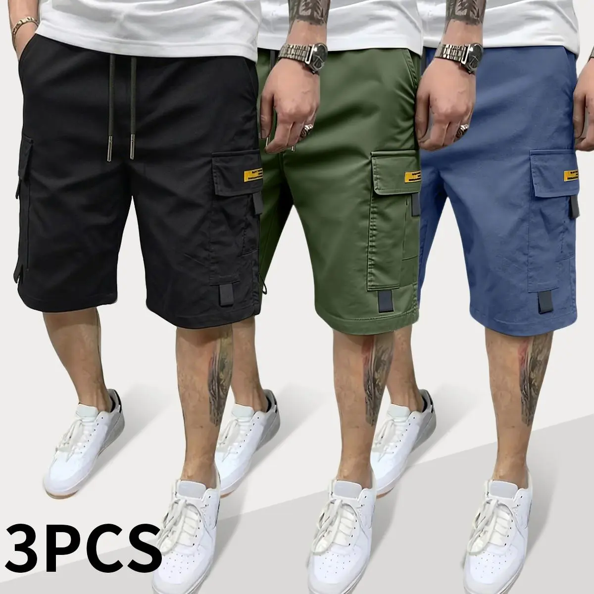 Black + Army Green + Blue