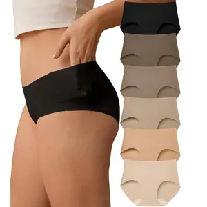 【Limited time deal】Women's Seamless No Show Hipster Panties Pack - Invisible Lightweight Microfiber Underwear