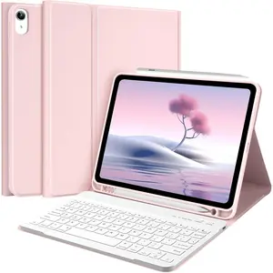 iPad Air 11-Inch M2 2024/Rechargeable Keyboard with Keyboard, Pencil Holder,  Case