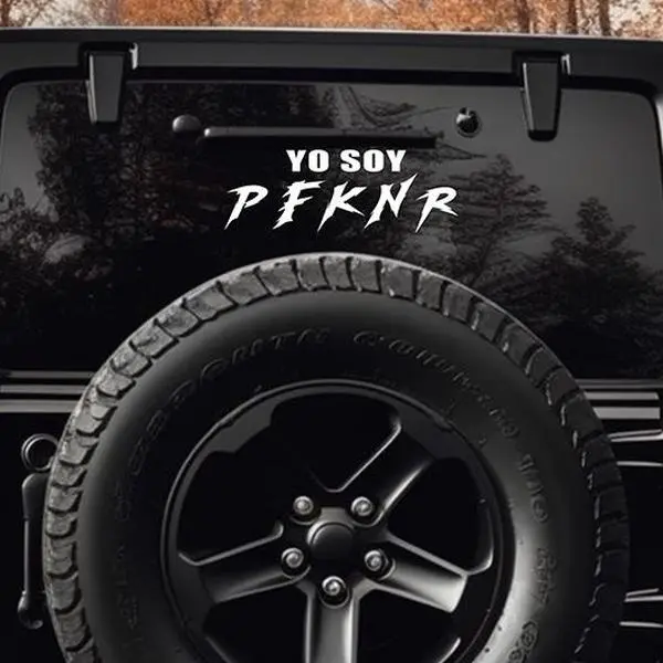 Sticker de Vinilo Yo Soy PFKNR -  Tamaño 6X3, 10X5 , 18X8