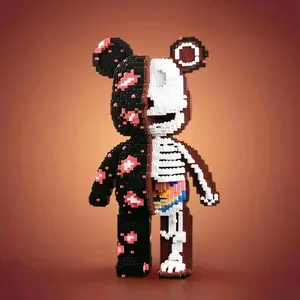 Bear Design Building Blocks, 6790pcs Creative Blocks Building Toy, Building Block Model, Educational Toy for Boys & Girls, Home Decoration, Birthday Gift