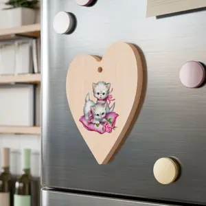 Coquette Kitty Wooden Ornaments, Cute Kitty Christmas Ornaments, Coquette Cat Wooden Decorations, Adorable Kitty Holiday Ornaments