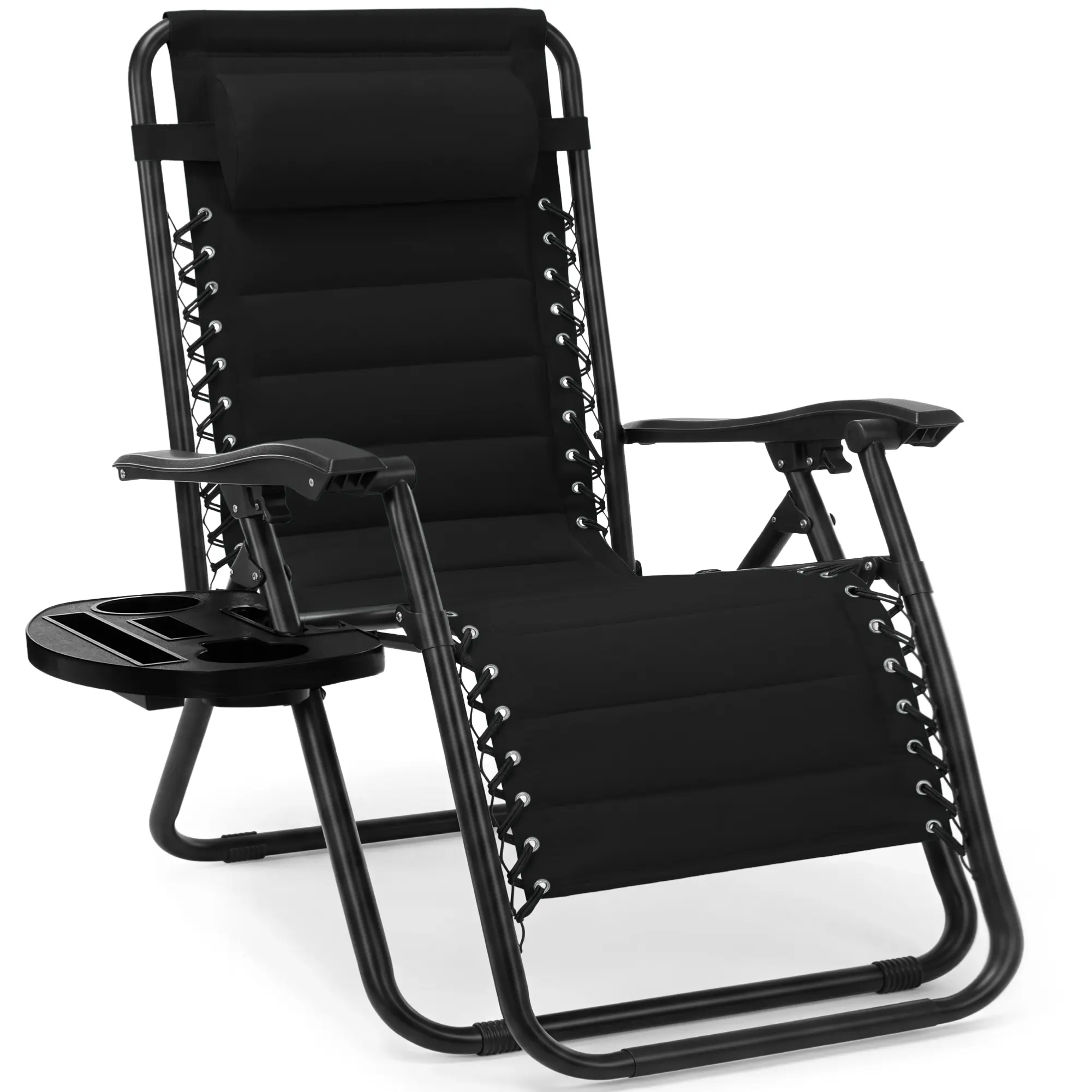Best Choice Products Padded Zero Gravity Chair with Side Tray & Adjustable Headrest