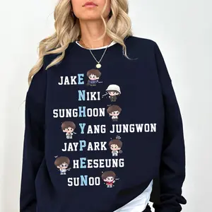 En Cute Member Sweatshirt, Gift For Engene, Kpop Fan Merch, Graphic Tees For Women, Trending Kpop Boy Group Tops