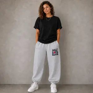 Self Love Sweatpants, Preppy Jogging Pants, Self Care Sweatpant, Oversized Sweats, Retro Happy Face Lounge Pants, Positive Quote Joggers, Trending 2026, Gift For Him, Gift For Her. 0