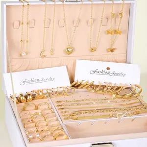 58-piece set, including necklace, bracelet, earrings and ring | accessories for women, suitable for everyday wear, party accessories and casual date décor (jewelry box not included).