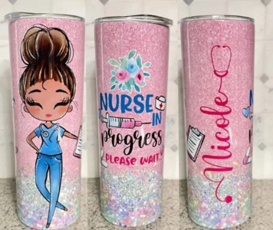 Nurse in progress tumbler, Nurse tumbler,Gift for nursing student,RN gift, Future Nurse,Nursing student,Nurse cup,Medical student gift