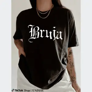 Unisex Cotton Halloween Bruja Tee – Latina Chicana Witch Gift Shirt