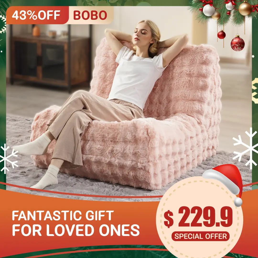 【Deals for You】Ovios 41'' BeanBag Chair Lazy Sofa Couch for Adults - Plush Corduroy Fabric - No Assembly Required, Giant Oversized Fluffy Lounger Dod