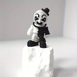 1pc 3D Printed Scary Clown Decoration, Fun Decorative Item, Odd Party Accessory, Office Bedroom Ornament, Birthday Circle Theme Celebration