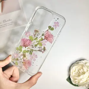Personalized Custom Pink sakura with silver foil pressed flower, for a Stylish Statement Touch iPhone Case 2025, couple style | Durable Protection for phone| Trendy Accessoriess| DealsForYouDays