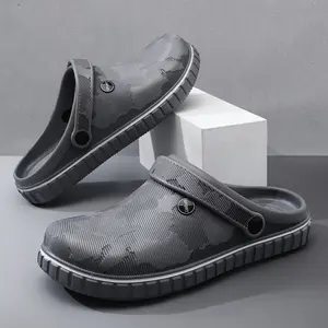 Men's Summer Beach Slip-On Clogs - Lightweight EVA Sandals with Breathable Ventilation Holes, Comfortable Ergonomic Design for Outdoor Hiking, Walking & Water Activities