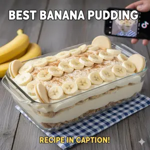 Banana  pudding in layers  Dessert Snack Nata Cake $20 per slice $40 Half Pan and $80 Full Pan.