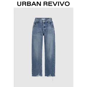 URBAN REVIVO Denim Jeans UYY850173 Casual Outfit 2025 Women Clothing Girl Elegant Fashion Trendy and Versatile OOTD