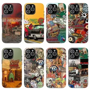 Vintage Treaty Oak Revival West Texas Degenerate Country Rock Music Art Aesthetic Drop Protection Tough Phone Case Heavy Duty Cover for iPhone 11 12 13 14 15 16 17 Pro Max Plus