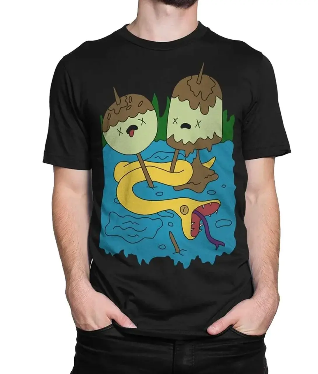 Women's Princess Bubblegum and Marceline Rock Cotton Fabric Casual Basic Unisex Tops T-Shirt (Men's Sizes Available)