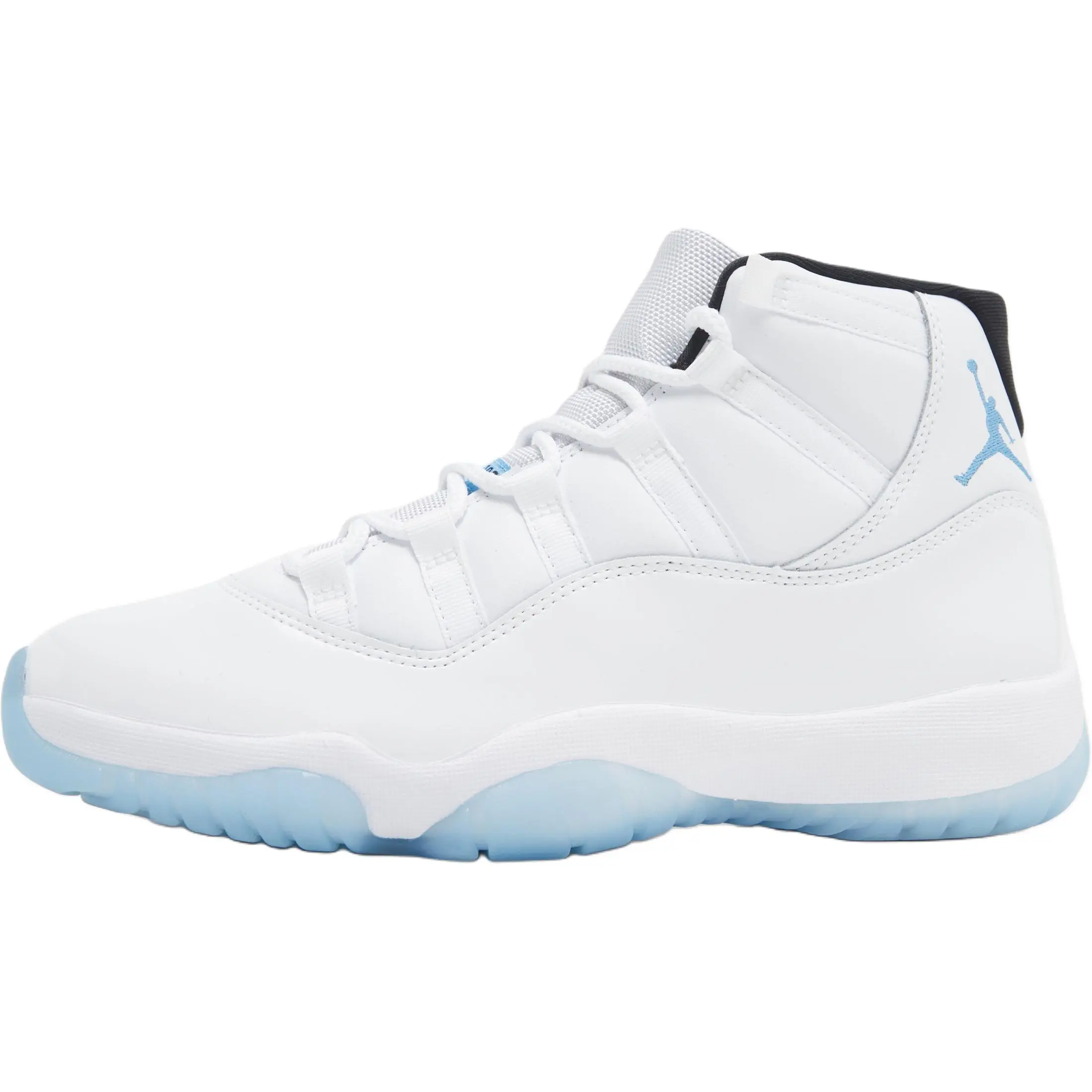 Jordan Air Jordan 11 Anti-Slip Wear-Resistant High-Top Children's Basketball Shoes White Blue Kids' 378039-104