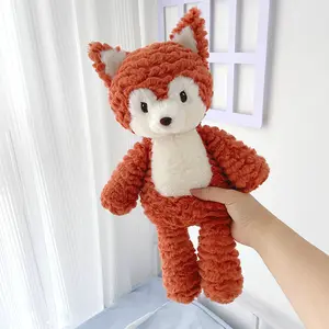 Squirrel Doll Stuffed Animal Plush Toy Soft Cuddly Fox Design for Kids Baby Sofa Pillow Home Decoration Birthday Gift Women's Day Valentine's Day School Starting