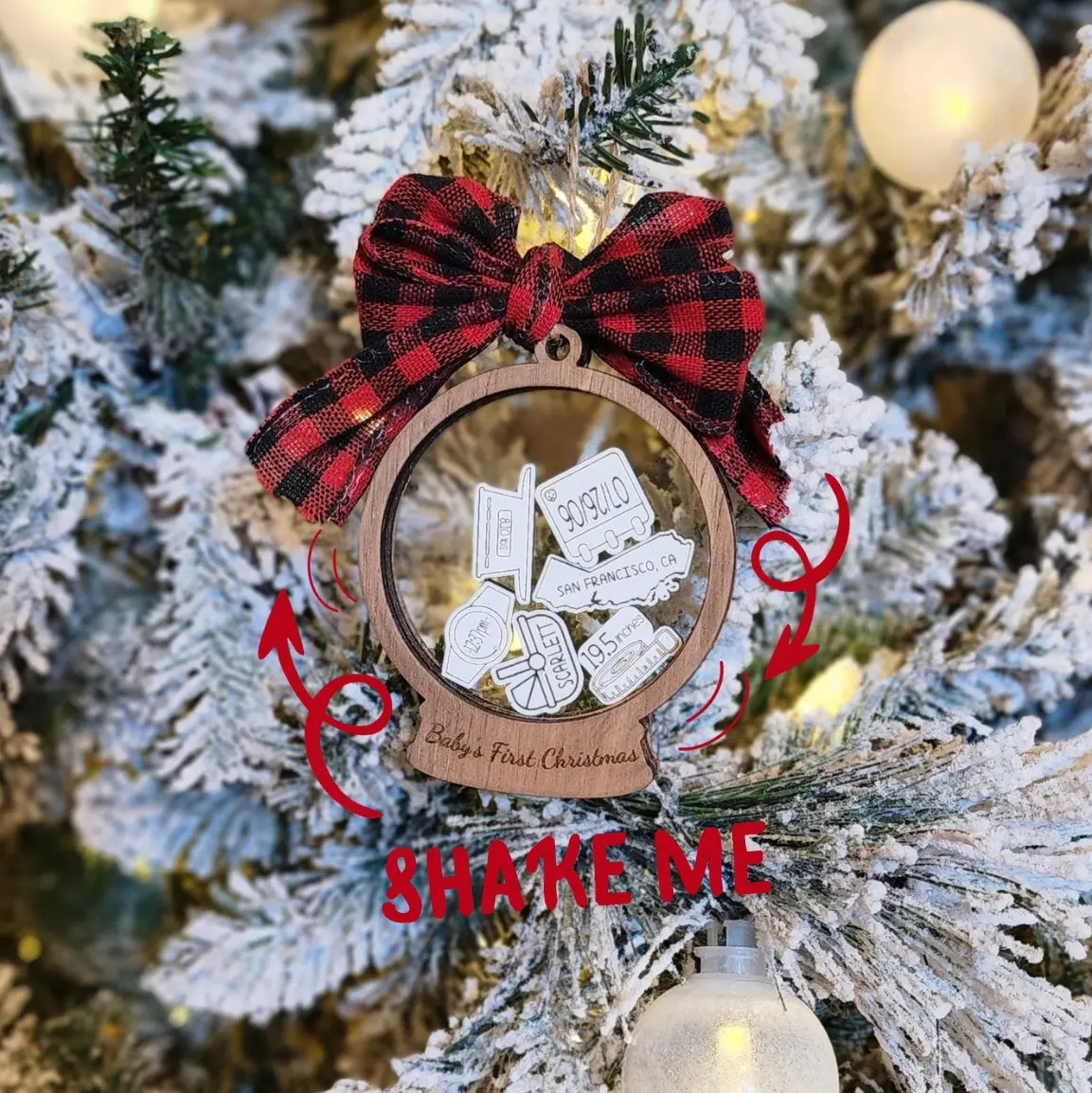 Baby's First Christmas Ornament - 4d Floating Ornament - Keepsake Heirloom - Christmas Tree Decor - New Mom Gift - Baby Stat Ornament Decoration