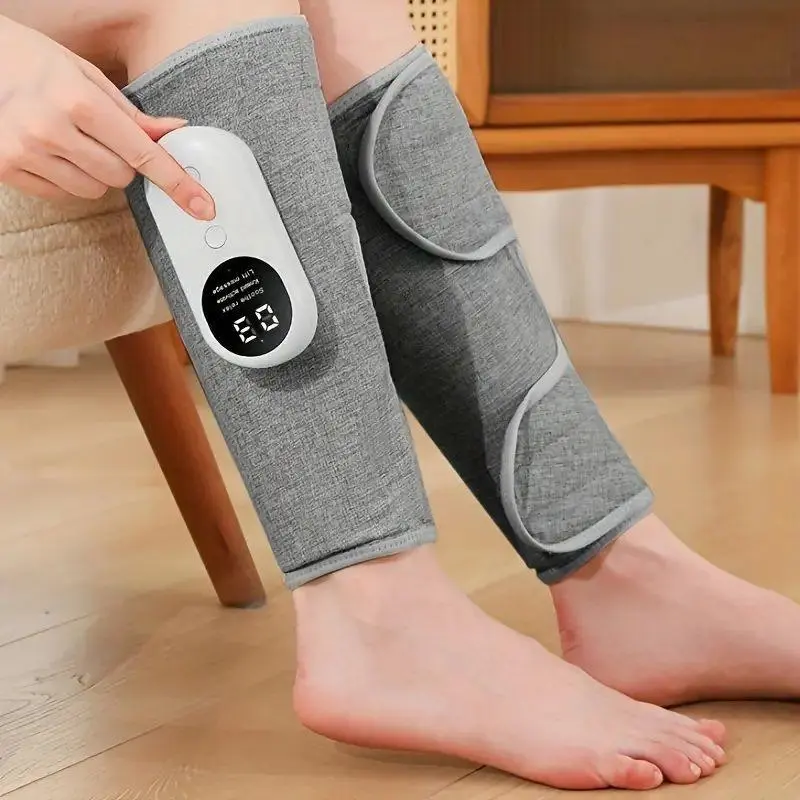 Leg Massager with Heating and Compression USB Type-C Rechargeable 9 Modes 3 Intensity Levels Hand-like Kneading for Restless Legs Syndrome Top Christmas Gift Choice Knee Pain Tool(1 unit)