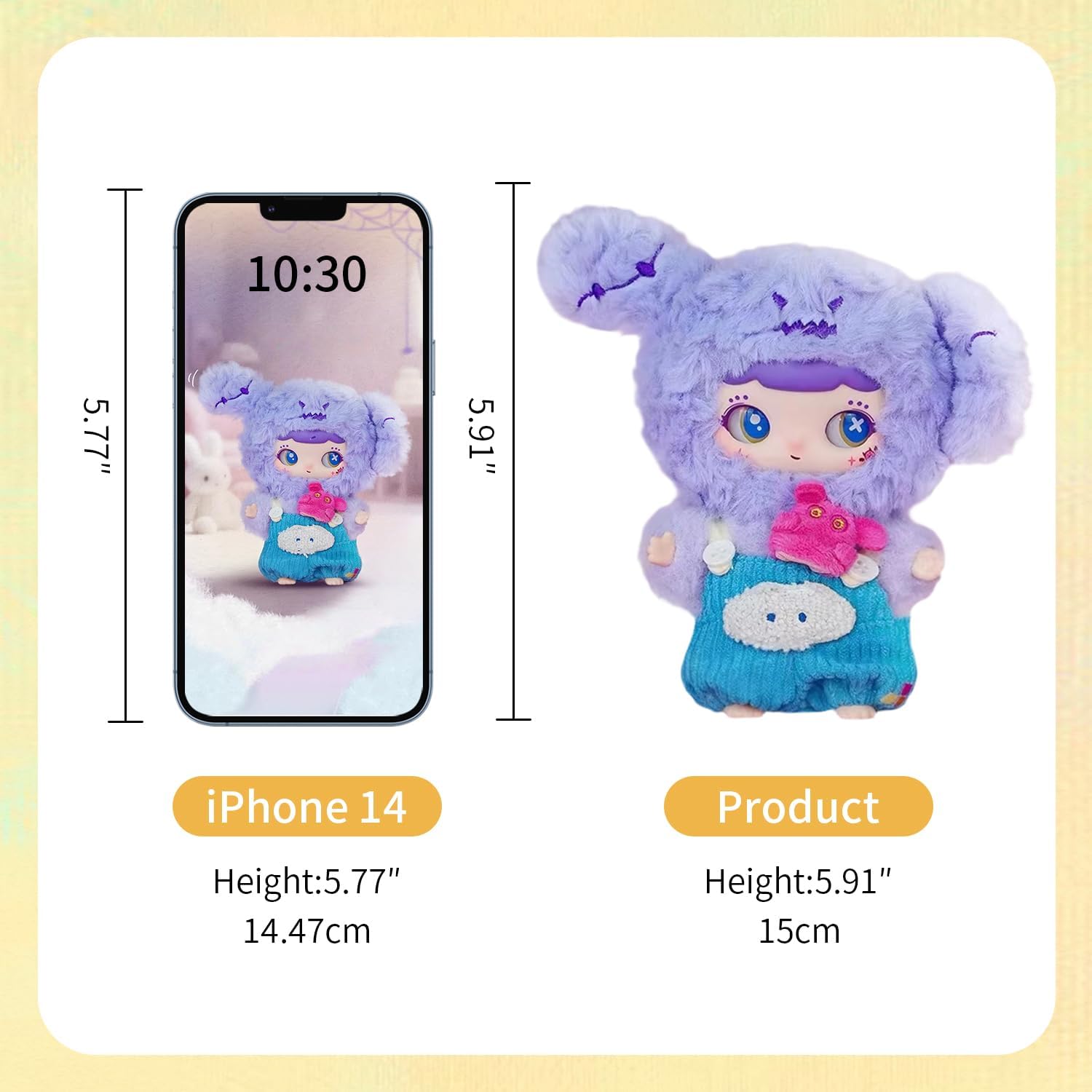 Fur plush series doll toys, randomly designed collectible action dolls, cute home decorations, birthday gifts (single packaging)