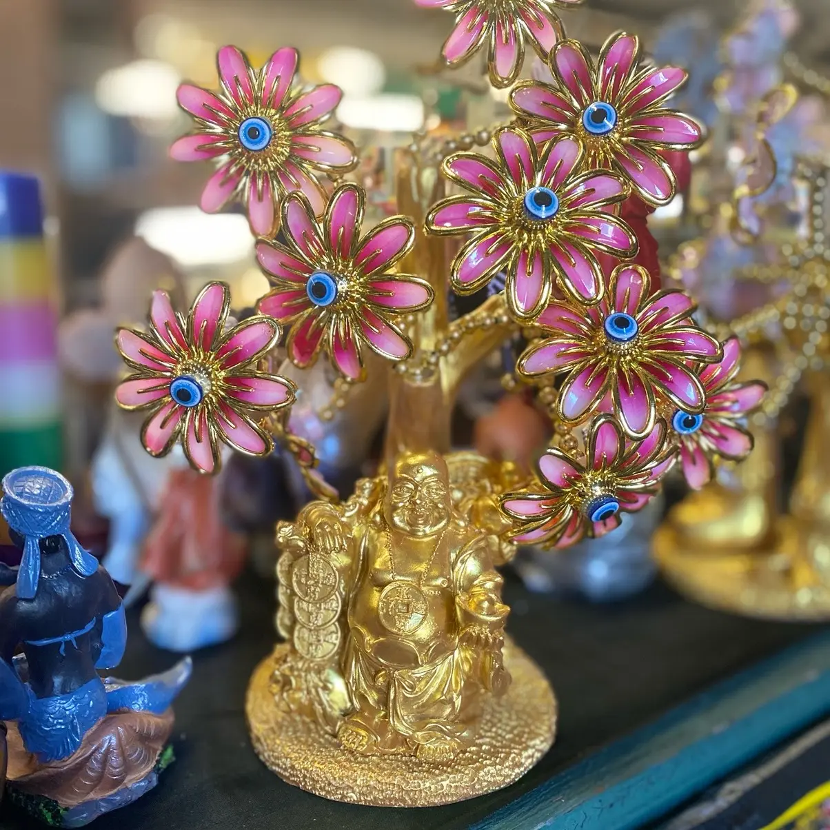 Buddha Evil Eye Tree Religious Decor for Home - Bring Prosperity & Good Luck - Unique Ornaments for Positive Energy & Harmonious Environment