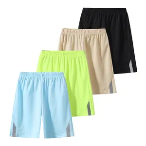 4 Pack boys' sports fashion shorts 3-12 years old children's sports shorts casual elastic waist running sportswear
