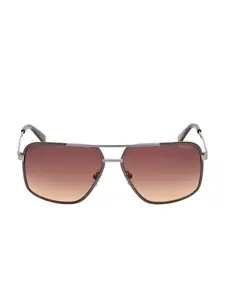 GUESS Male Aviator Metal Sunglasses
