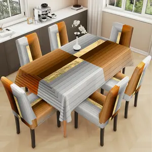 2/5/7PCS restaurant chair tablecloth cover, simple and modern abstract geometric spatial pattern printing, elastic polyester fiber sliding cover, sewn closed, detachable and washable, suitable for home, office, hotel chair decoration